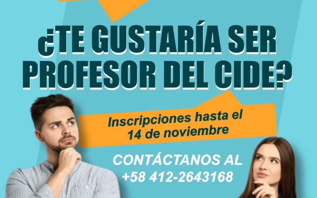 En el postgrado en administración del Centro de Investigaciones y Desarrollo Empresarial estamos buscando profesor.